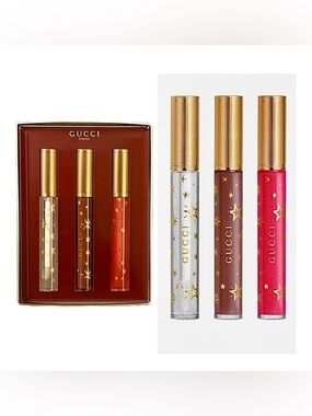 💄SOLD OUT Gucci Gloss à Lèvres Plumping Lip Gloss 3-Piece Festive Gift Set